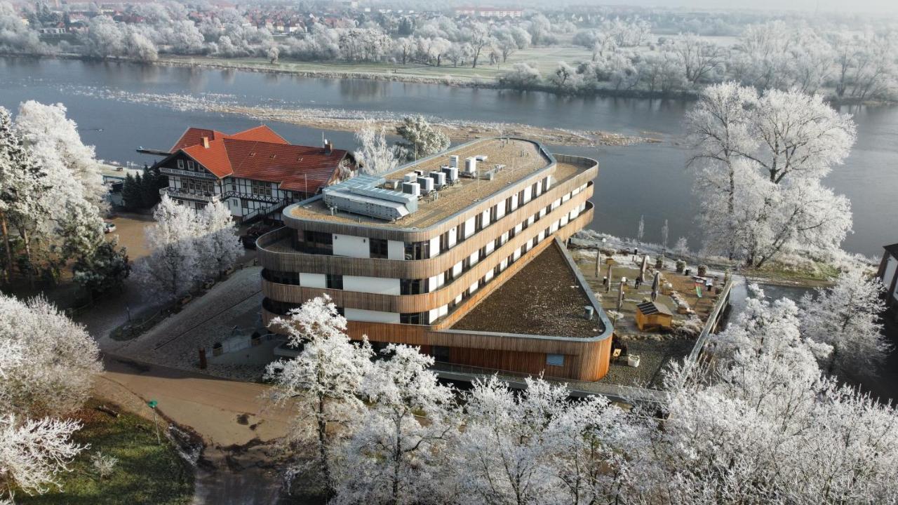 Das ELB Boardinghouse Hotel Restaurant Magdeburg Exterior foto